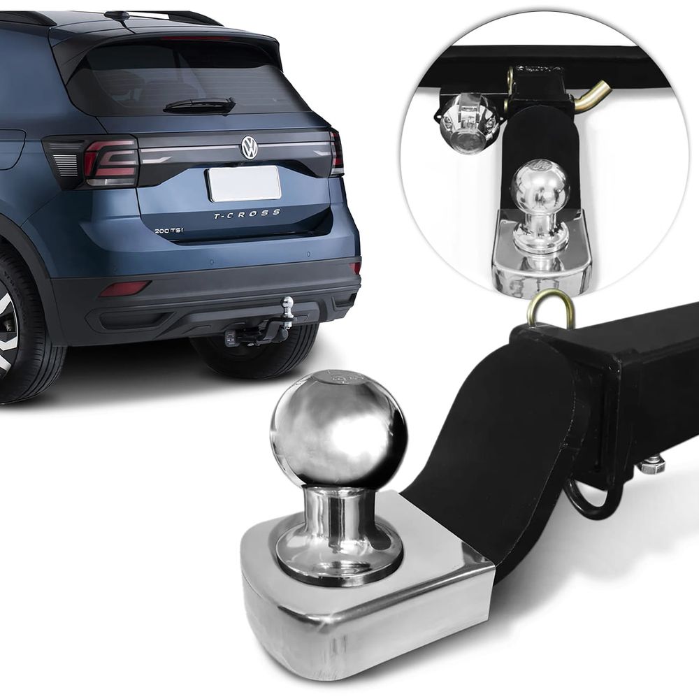 Engate de Reboque T-Cross Nivus 2018 2019 2020 2021 2022 2023 Rabicho Removível 700Kg Menor preço em Engate de Reboque T-Cross Nivus 2018 2019 2020 2021 2022 2023 Rabicho Removível 700Kg