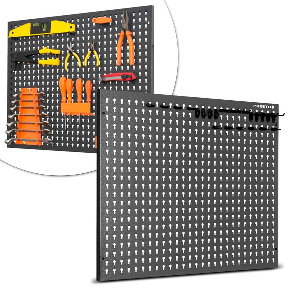 Painel para Ferramentas 24 Ganchos 30kg 72,5x57,5cm Presto Menor preço em Painel para Ferramentas 24 Ganchos 30kg 72,5x57,5cm Presto
