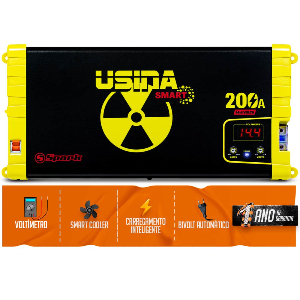 Fonte Automotiva Spark Usina Smart 200A 2500W 220V 12 Volts Carregador Com Display Voltímetro Menor preço em Fonte Automotiva Spark Usina Smart 200A 2500W 220V 12 Volts Carregador Com Display Voltímetro
