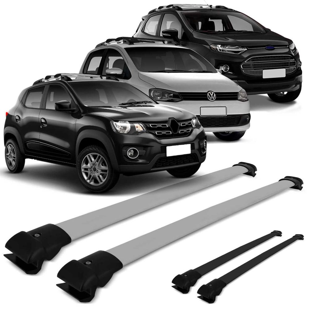 Travessa Rack de Teto Track Universal Preta ou Prata Menor preço em Travessa Rack de Teto Track Universal Preta ou Prata