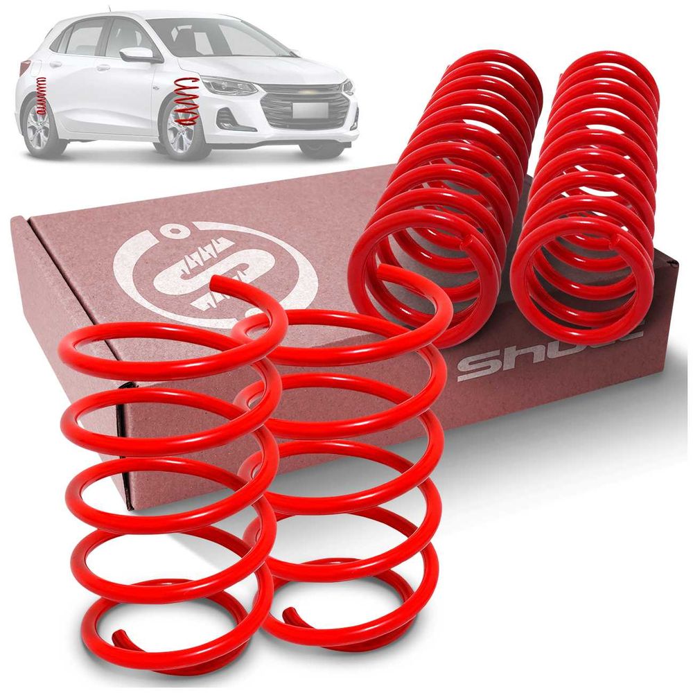 Jogo de Molas Esportivas Onix Hatch e Sedan 1.4 Turbo 2020 2021 2022 Suspensão Shutt Menor preço em Jogo de Molas Esportivas Onix Hatch e Sedan 1.4 Turbo 2020 2021 2022 Suspensão Shutt