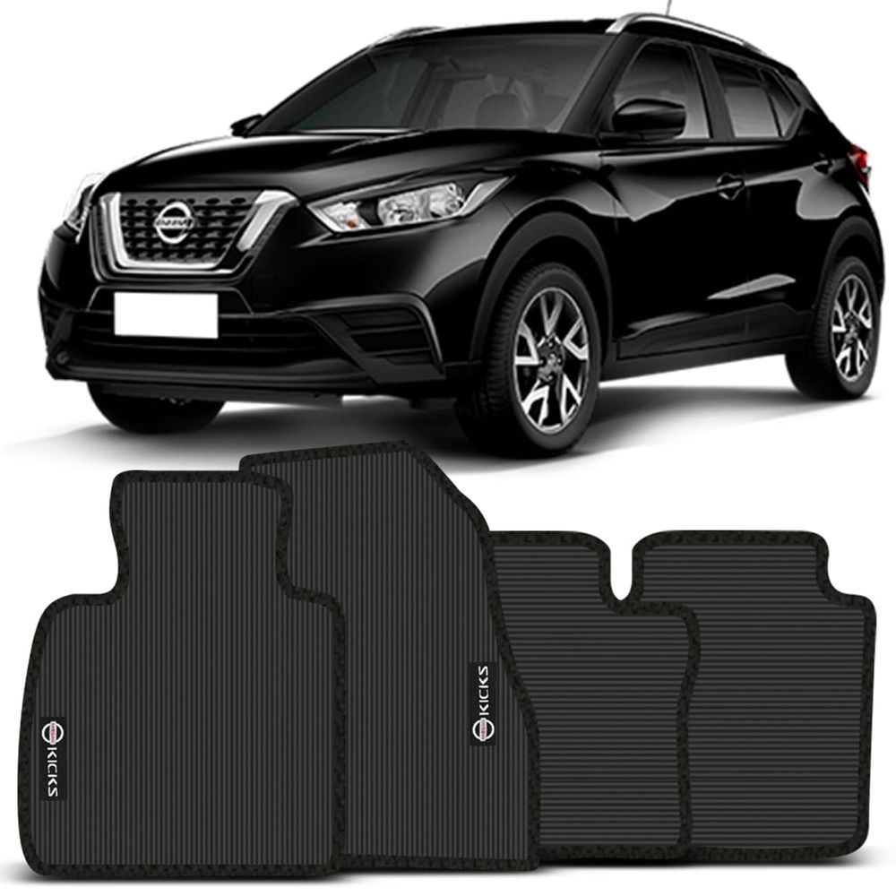 Jogo Tapete PVC Nissan Kicks 2017 2018 2019 2020 2021 Logo Bordada 4 Peças Menor preço em Jogo Tapete PVC Nissan Kicks 2017 2018 2019 2020 2021 Logo Bordada 4 Peças