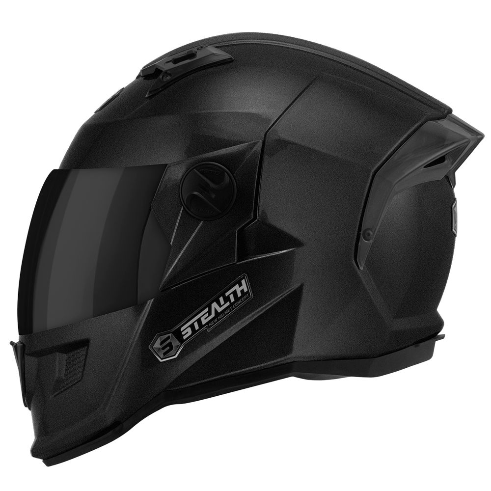 Capacete Pro Tork Fechado Integral Stealth Solid Brilhante Viseira Fumê Menor preço em Capacete Pro Tork Fechado Integral Stealth Solid Brilhante Viseira Fumê