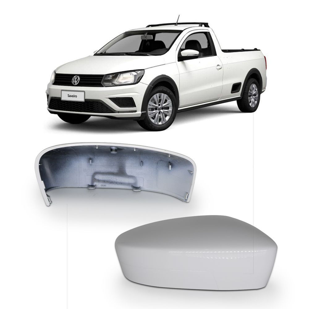 Capa Retrovisor Volkswagen Saveiro G6 G7 G8 Direita Branca Menor preço em Capa Retrovisor Volkswagen Saveiro G6 G7 G8 Direita Branca