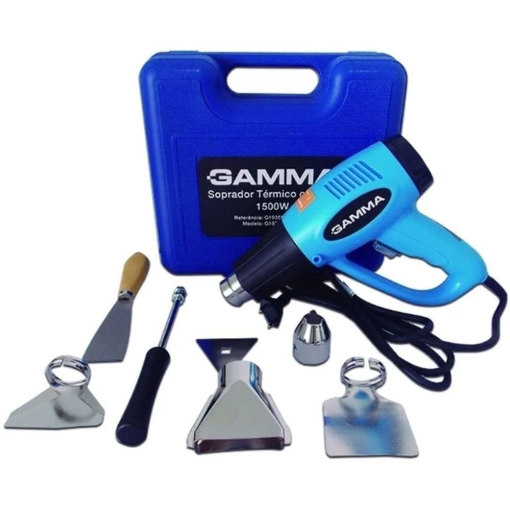 Soprador Térmico com Kit De Bicos, Espátula E Maleta Gamma G1935K 110V Menor preço em Soprador Térmico com Kit De Bicos, Espátula E Maleta Gamma G1935K 110V