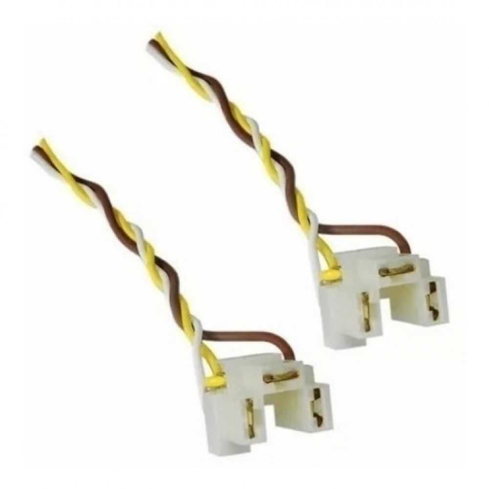 Par Soquete Chicote Conector H4 Farol Fio 1.5mm Universal Menor preço em Par Soquete Chicote Conector H4 Farol Fio 1.5mm Universal