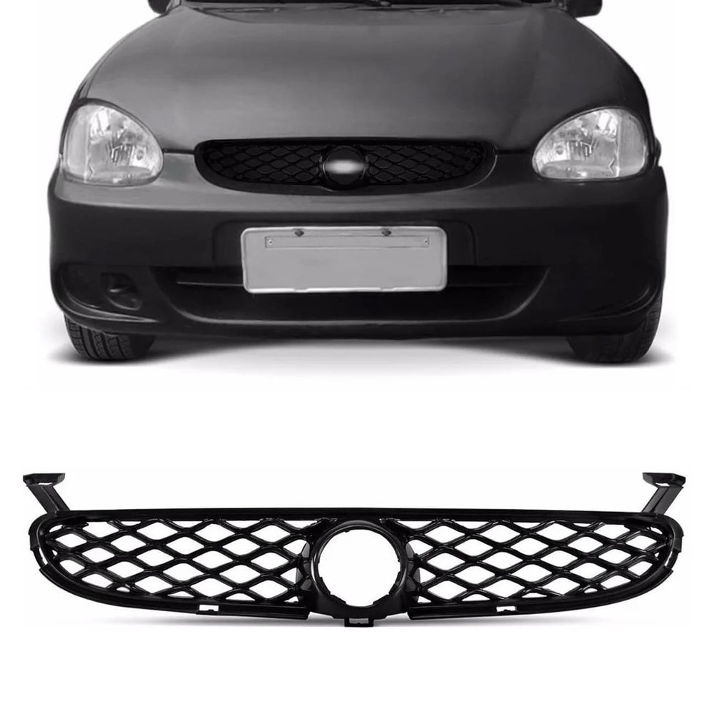 Grade Dianteira Radiador Corsa 2000 2001 2002 2003 Preto Colmeia Menor preço em Grade Dianteira Radiador Corsa 2000 2001 2002 2003 Preto Colmeia