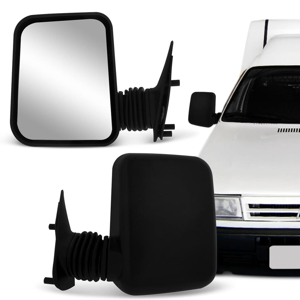 Par Retrovisor Externo Fiorino 97 a 2010 Fixo Espelho Preto Menor preço em Par Retrovisor Externo Fiorino 97 a 2010 Fixo Espelho Preto