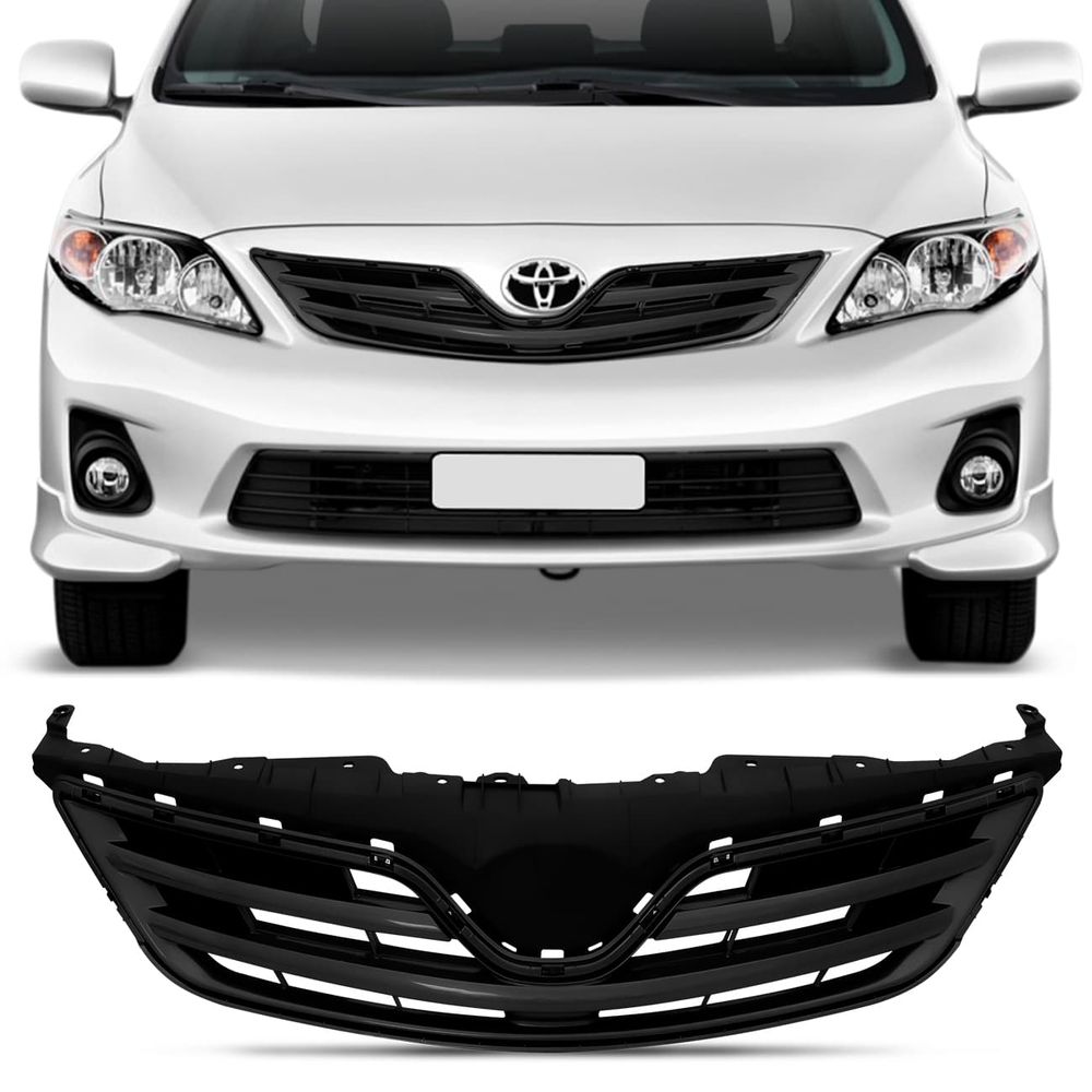 Grade Dianteira do Radiador Corolla Altis 2012 2013 2014 Preto Menor preço em Grade Dianteira do Radiador Corolla Altis 2012 2013 2014 Preto