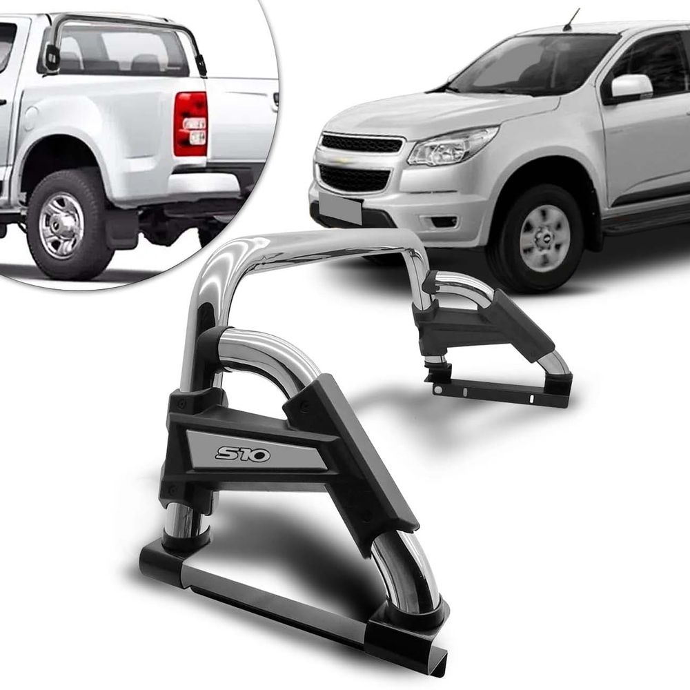 Santo Antônio S10 2012 a 2023 Cabine Simples e Dupla Cromado Sem Grade Menor preço em Santo Antônio S10 2012 a 2023 Cabine Simples e Dupla Cromado Sem Grade