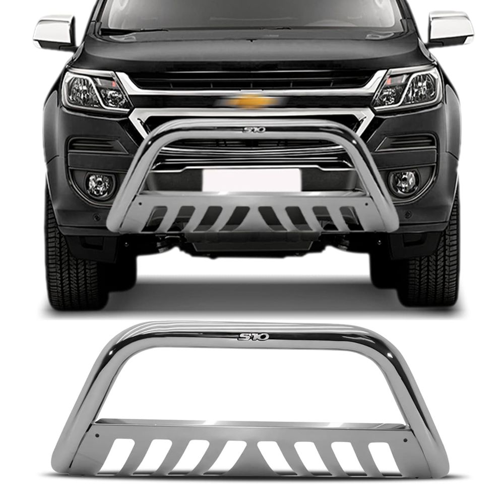Parachoque de Impulsão Quebra Mato S10 2012 a 2021 Preto Cromado Menor preço em Parachoque de Impulsão Quebra Mato S10 2012 a 2021 Preto Cromado
