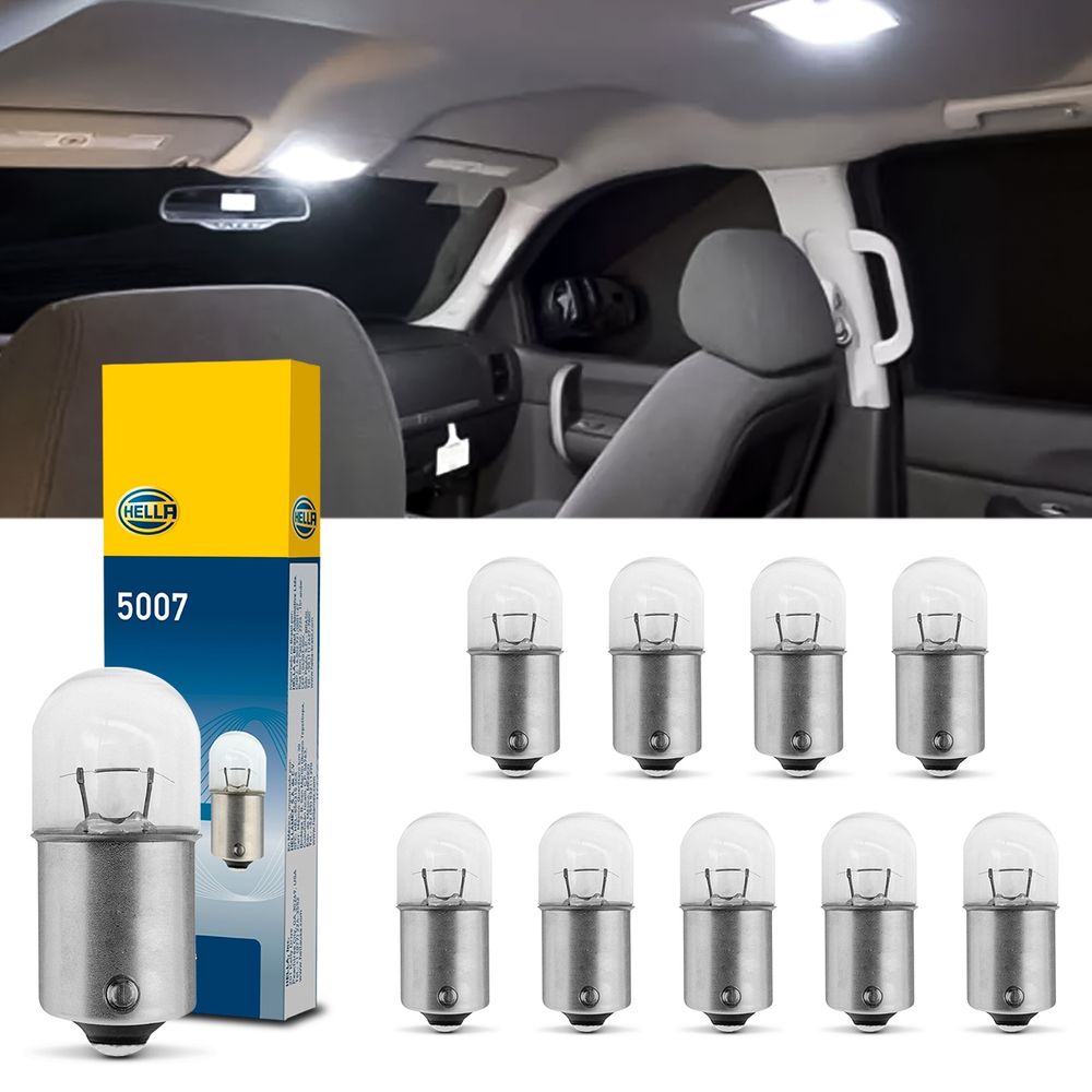 Kit 10 Lâmpadas Automotiva Halógena Hella 5007 67 R5w 12v 5w 1 Polo Universal 12V Carro Menor preço em Kit 10 Lâmpadas Automotiva Halógena Hella 5007 67 R5w 12v 5w 1 Polo Universal 12V Carro