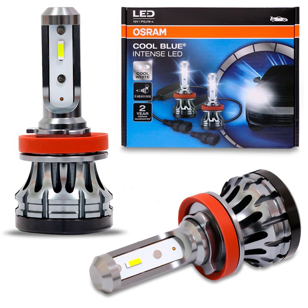 Par Lâmpada LED Osram H8 H11 H16 Cool Blue Intense 6000K 25W 12V Farol e Milha Menor preço em Par Lâmpada LED Osram H8 H11 H16 Cool Blue Intense 6000K 25W 12V Farol e Milha
