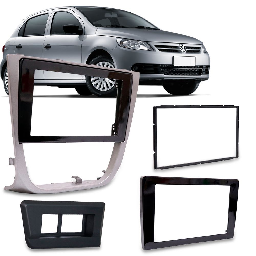 Moldura Painel 2 Din 7" 9" Gol Saveiro Voyage G5 2008 a 2012 Grafite Padrão Japonês Chinês Menor preço em Moldura Painel 2 Din 7" 9" Gol Saveiro Voyage G5 2008 a 2012 Grafite Padrão Japonês Chinês