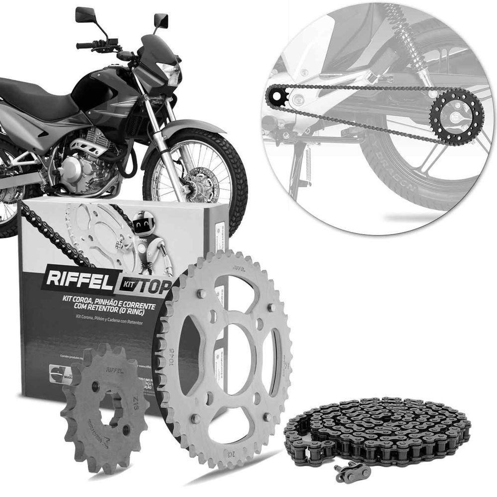 Kit Relação Transmissão Compatível NX4 Falcon 400 NX 400i 99 a 15 Corrente Com Retentor Riffel Menor preço em Kit Relação Transmissão Compatível NX4 Falcon 400 NX 400i 99 a 15 Corrente Com Retentor Riffel