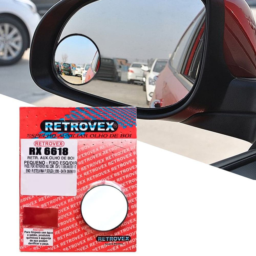 Espelho Retrovisor Auxiliar Convexo Universal Preto para Ponto Cego Menor preço em Espelho Retrovisor Auxiliar Convexo Universal Preto para Ponto Cego