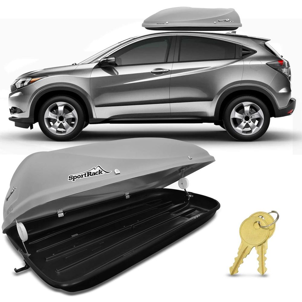 Bagageiro Maleiro Teto Sport Rack Conquest HR-V 2016 2017 2018 450 Litros 50kg Cinza e Preto Menor preço em Bagageiro Maleiro Teto Sport Rack Conquest HR-V 2016 2017 2018 450 Litros 50kg Cinza e Preto
