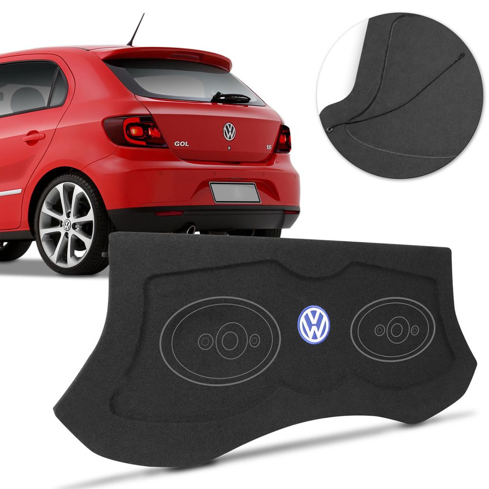 Tampão Porta Malas Gol G5 G6 2009 a 2016 Carpete Grafite Furos Alto Falante 6x9 Bagagito + Cordinha Menor preço em Tampão Porta Malas Gol G5 G6 2009 a 2016 Carpete Grafite Furos Alto Falante 6x9 Bagagito + Cordinha