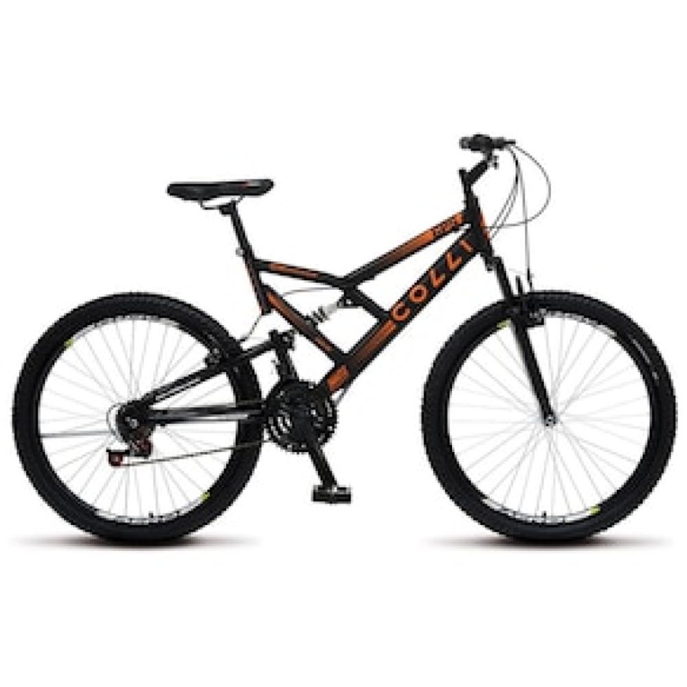 Bicicleta Aro 26 Colli Bike GPS 21 Marchas e Quadro 19" - Preta/Laranja Menor preço em Bicicleta Aro 26 Colli Bike GPS 21 Marchas e Quadro 19" - Preta/Laranja