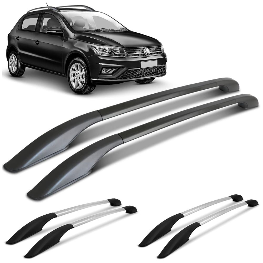Rack Teto Longarina Fox Gol G5 G6 G7 Up Palio Ford Ka Preto Prata Anodizado Alumínio Menor preço em Rack Teto Longarina Fox Gol G5 G6 G7 Up Palio Ford Ka Preto Prata Anodizado Alumínio