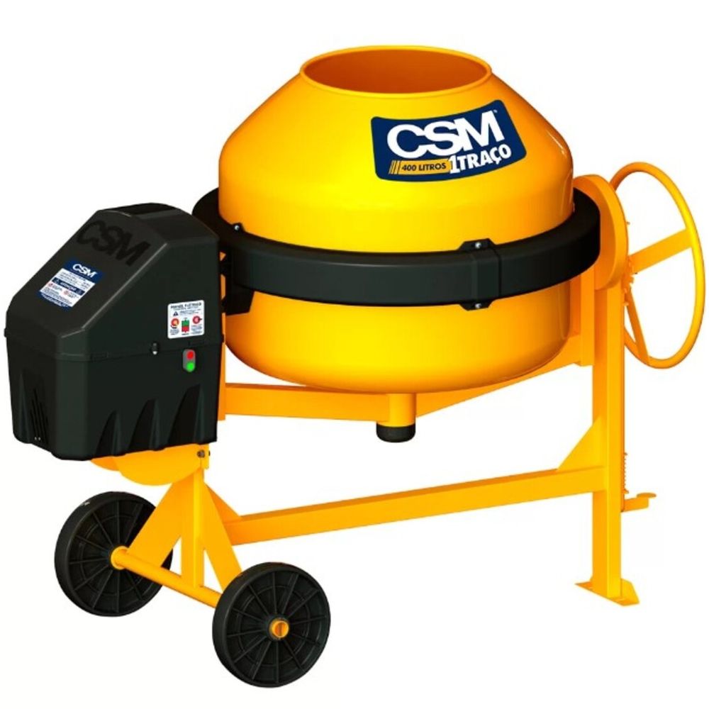 Betoneira c/ Motor 400L 220V Mono Traco CSM Menor preço em Betoneira c/ Motor 400L 220V Mono Traco CSM