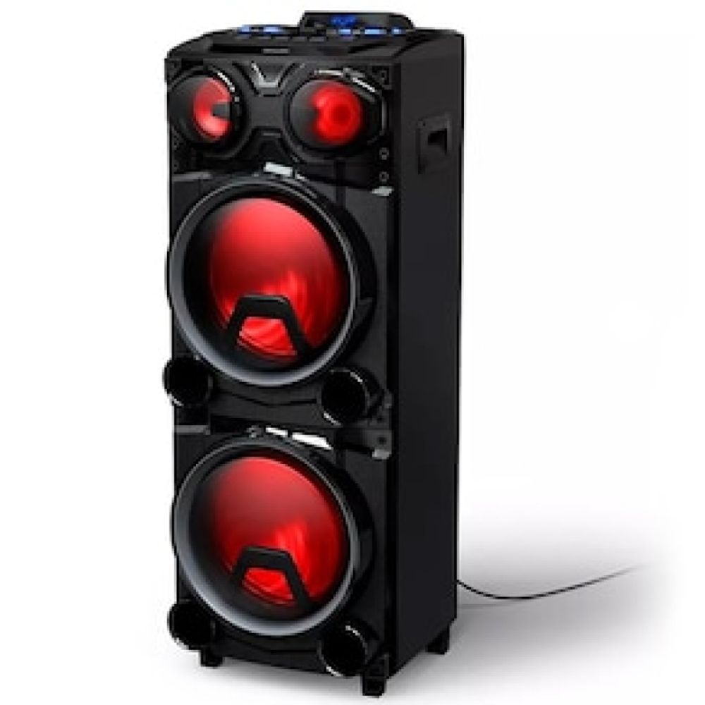 Caixa de Som Acústica Philips TAX3705/78 com Bluetooth, USB, Aux, Cartão SD, FM, Funções de karaokê - 200W Menor preço em Caixa de Som Acústica Philips TAX3705/78 com Bluetooth, USB, Aux, Cartão SD, FM, Funções de karaokê - 200W