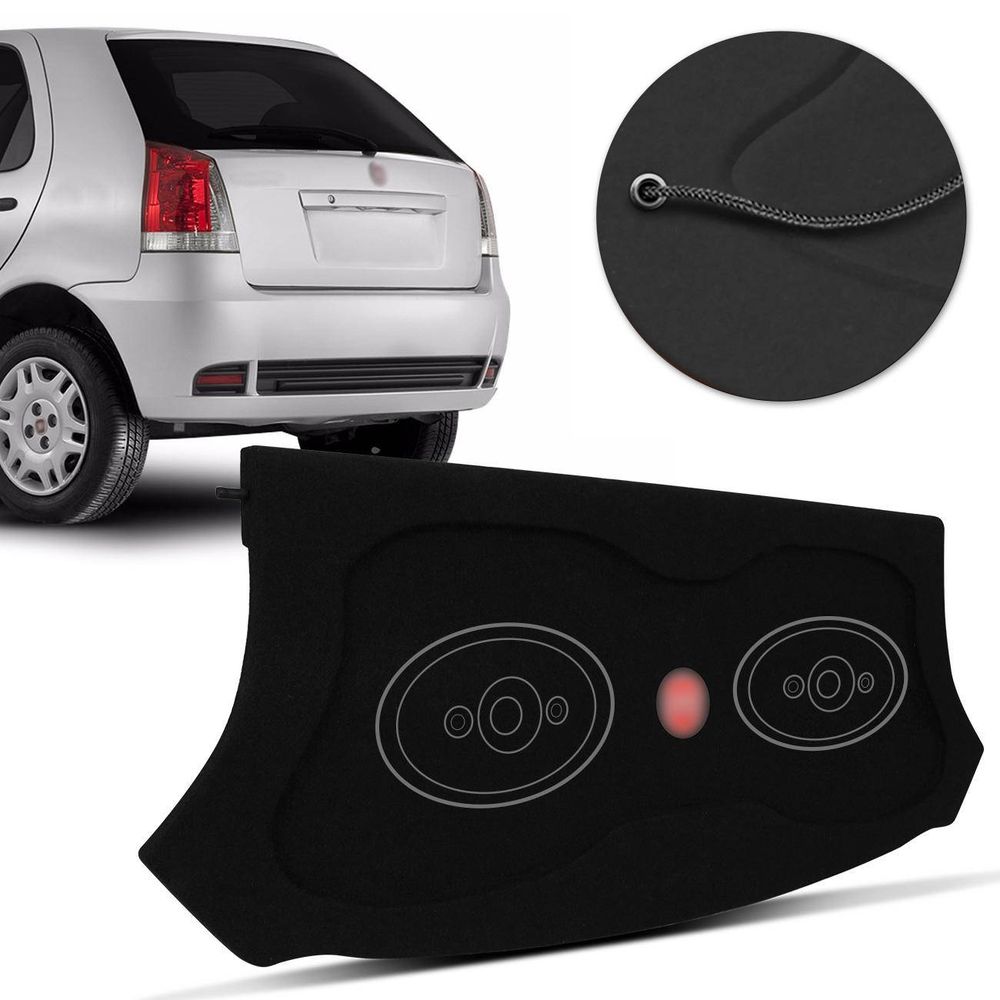 Tampão Porta Malas Palio G3 2008 a 2011 Carpete Preto Furos Alto Falante 6x9 Bagagito + Cordinha Menor preço em Tampão Porta Malas Palio G3 2008 a 2011 Carpete Preto Furos Alto Falante 6x9 Bagagito + Cordinha