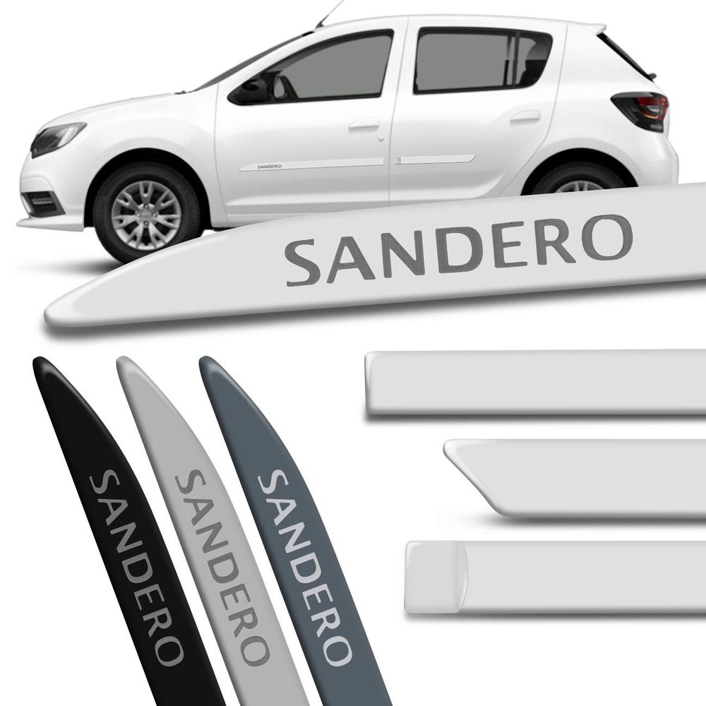 Jogo Friso Lateral Sandero 2015 a 2022 Cor Original Facão Menor preço em Jogo Friso Lateral Sandero 2015 a 2022 Cor Original Facão