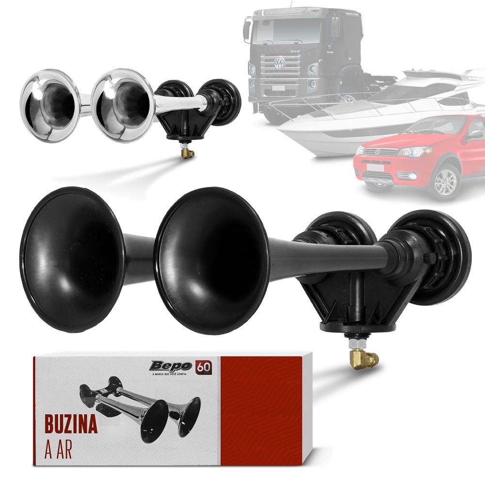 Buzina Ar Marítima Corneta Dupla 12v 24v Astral Universal Carro Moto Caminhão Barco Menor preço em Buzina Ar Marítima Corneta Dupla 12v 24v Astral Universal Carro Moto Caminhão Barco