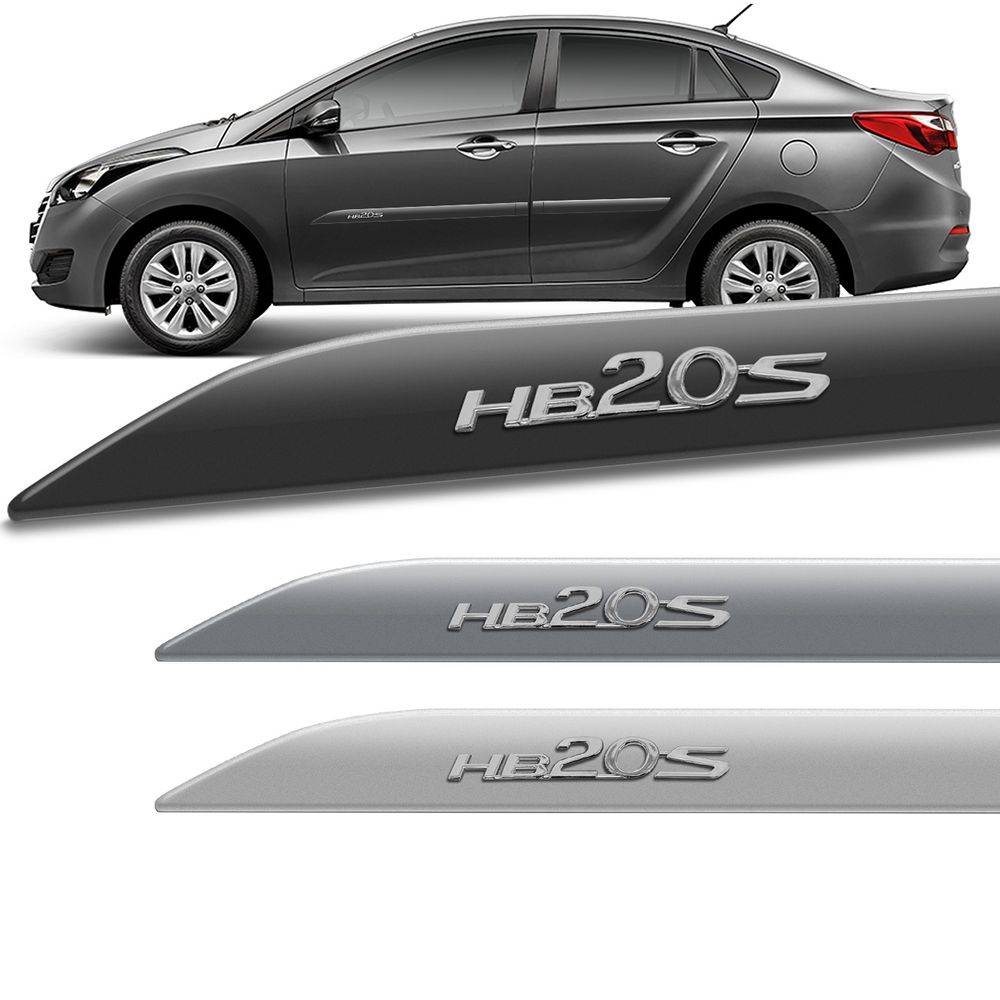 Jogo de Friso Lateral HB20s 2012 a 2023 Cor Original Facão Alto Relevo Cromado Menor preço em Jogo de Friso Lateral HB20s 2012 a 2023 Cor Original Facão Alto Relevo Cromado