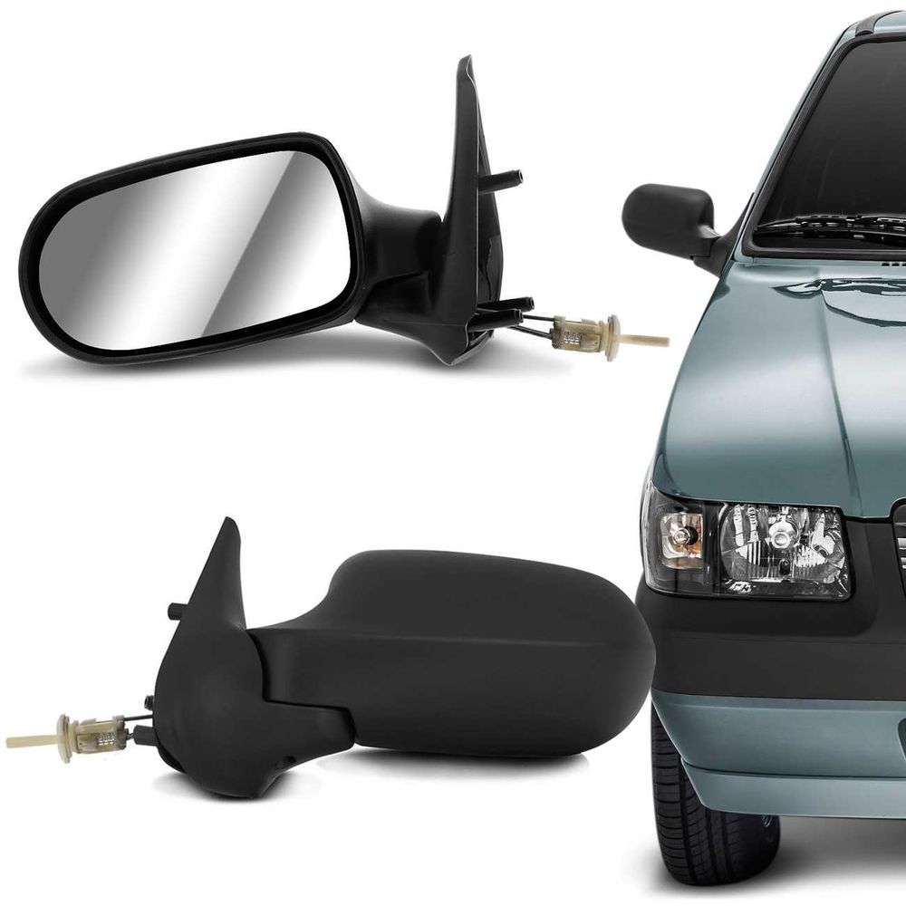 Par Retrovisor Manual Uno Fire 2006 2007 2008 2009 2010 4 Portas com Controle Menor preço em Par Retrovisor Manual Uno Fire 2006 2007 2008 2009 2010 4 Portas com Controle