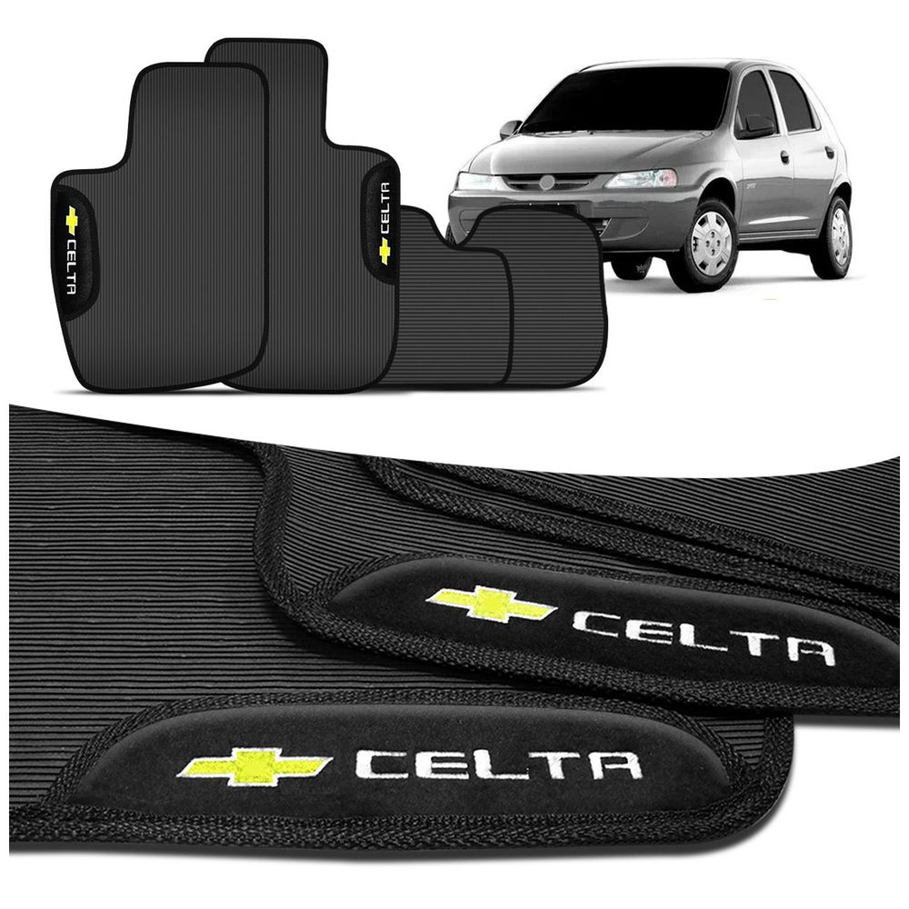 Jogo de Tapetes PVC Celta 2000 a 2016 Preto Logo Bordada Concept 3D 4 Peças Menor preço em Jogo de Tapetes PVC Celta 2000 a 2016 Preto Logo Bordada Concept 3D 4 Peças