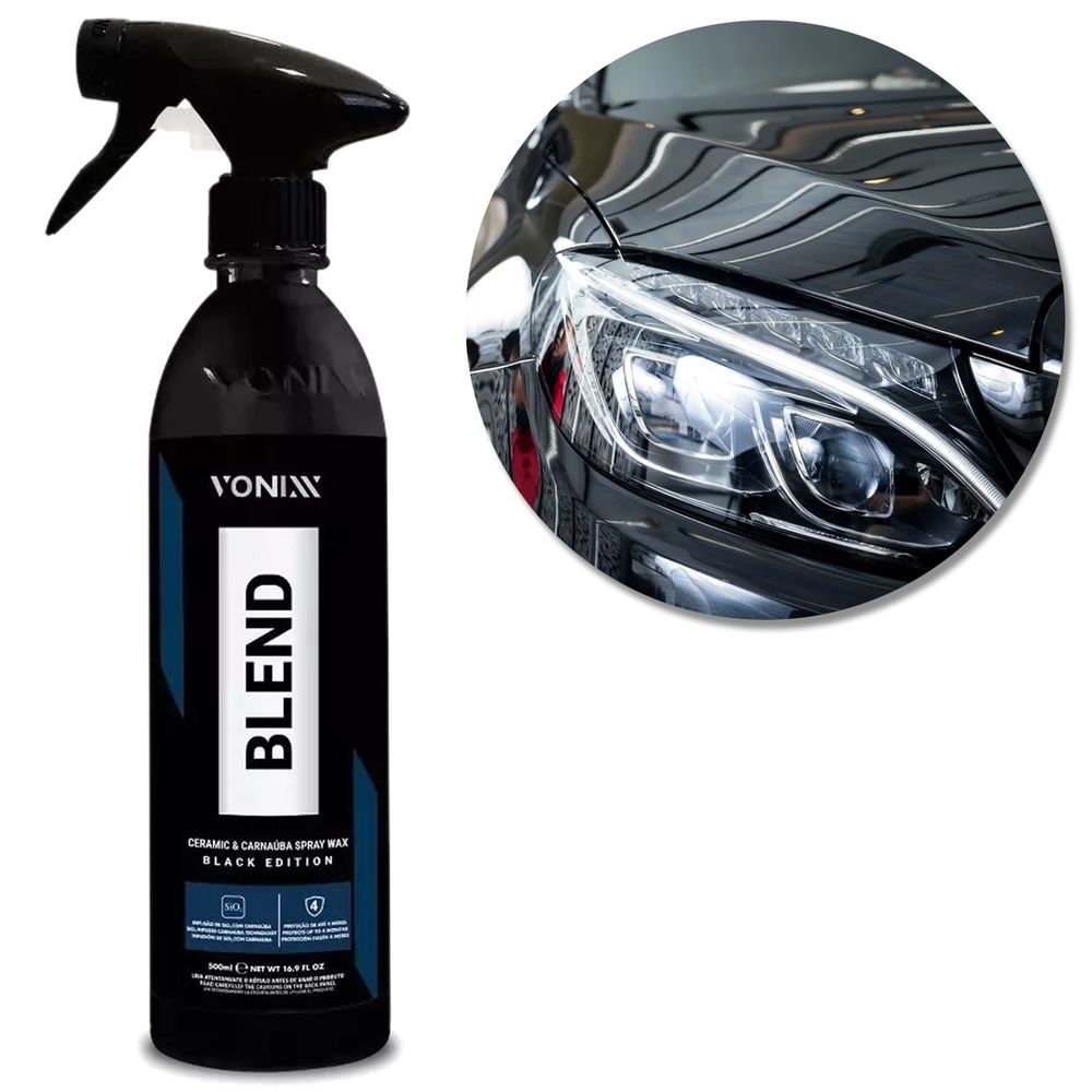 Cera Líquida Automotiva Blend Spray Wax Black Edition 500ml Limpeza Proteção Brilho Intenso Vonixx Menor preço em Cera Líquida Automotiva Blend Spray Wax Black Edition 500ml Limpeza Proteção Brilho Intenso Vonixx