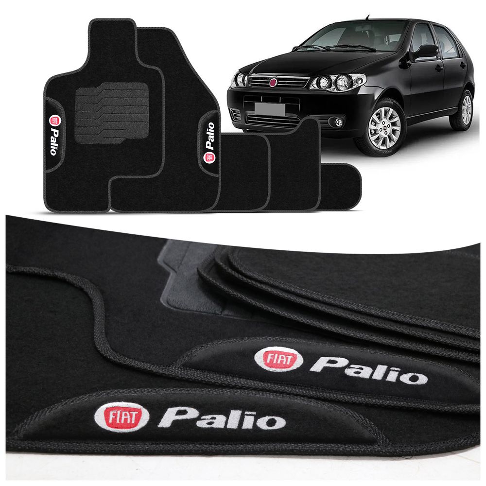 Jogo de Tapete Carpete Palio G1 G2 G3 G4 1996 a 2000 Preto Com Logo Bordado Concept 3D 5 Peças Menor preço em Jogo de Tapete Carpete Palio G1 G2 G3 G4 1996 a 2000 Preto Com Logo Bordado Concept 3D 5 Peças