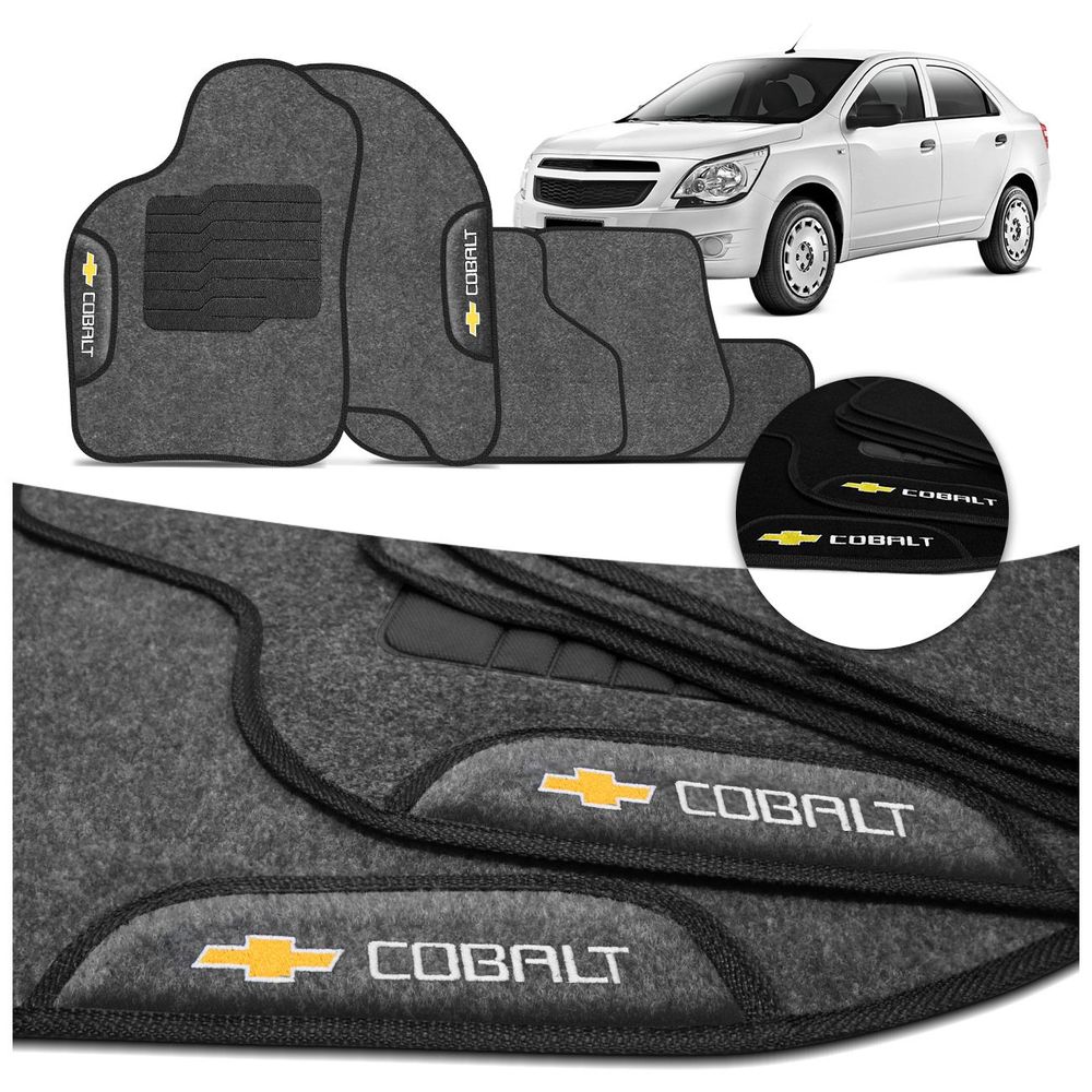 Jogo de Tapetes Carpete Cobalt 2011 a 2016 Preto Grafite Com Logo Bordado Concept 3D 5 Peças Menor preço em Jogo de Tapetes Carpete Cobalt 2011 a 2016 Preto Grafite Com Logo Bordado Concept 3D 5 Peças