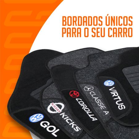 Jogo Tapete PVC Saveiro Cross G6 2013 a 2016 G7 2016 a 2020 Cabine Dupla  Logo Bordada 4 Peças - SP - Tapete para Carro - Magazine Luiza