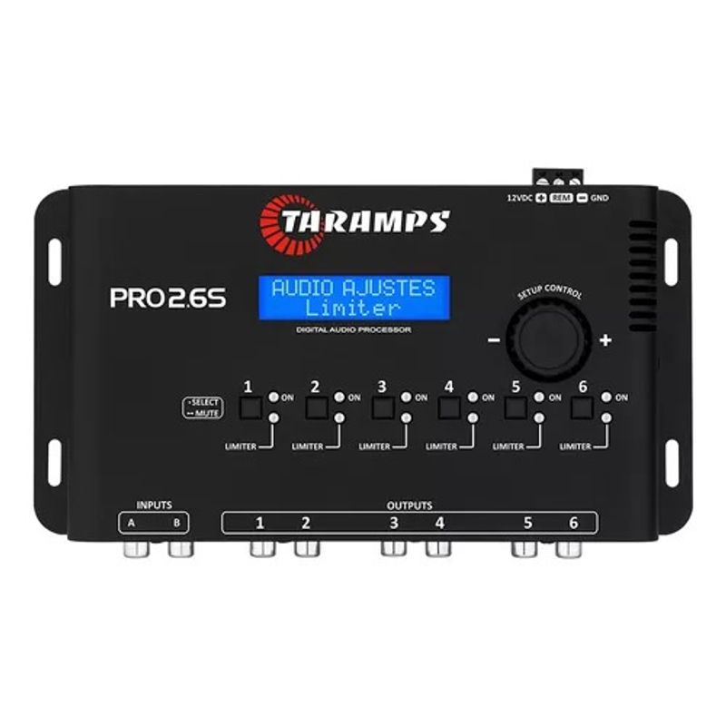 Processador-de-Audio-Digital-Taramps-Pro-2.6S-Crossover-Equalizador-6-Saidas-2-Canais-90dB.
