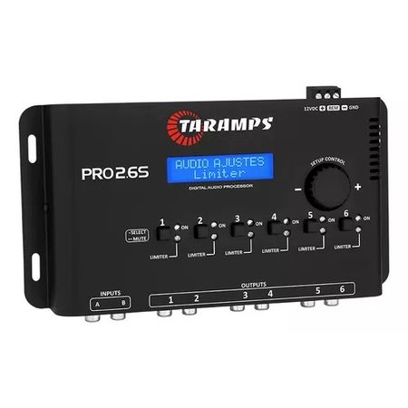 Processador-de-Audio-Digital-Taramps-Pro-2.6S-Crossover-Equalizador-6-Saidas-2-Canais-90dB...
