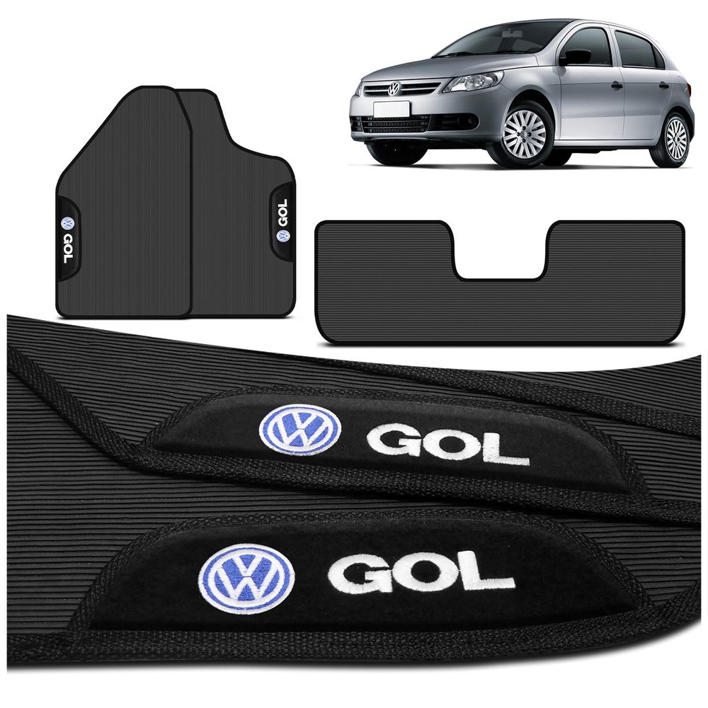 Jogo de Tapetes PVC Gol G5 G6 2009 a 2016 Com Logo Bordada Concept 3D 3 Peças Menor preço em Jogo de Tapetes PVC Gol G5 G6 2009 a 2016 Com Logo Bordada Concept 3D 3 Peças