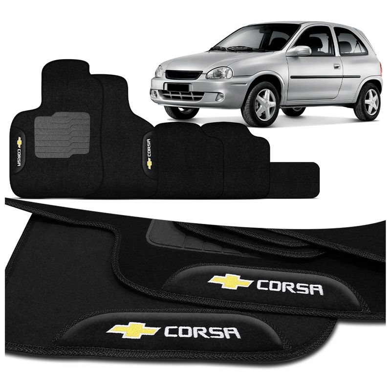 jogo-tapete-corsa-sedan-1997-a-2004-carpete-preto-com-grafia-bordado-5-pecas-connectparts--1-