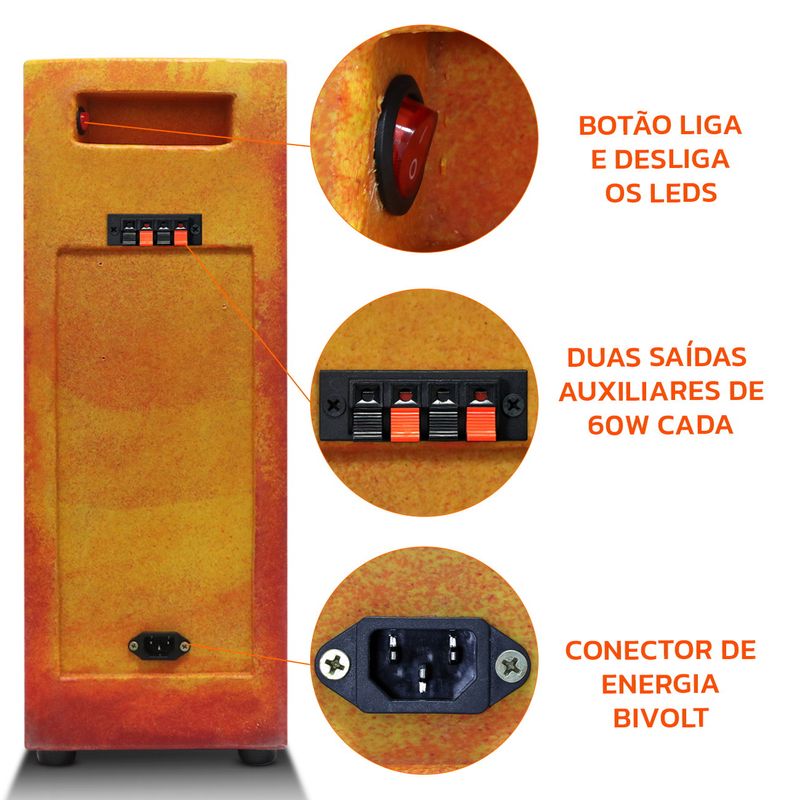 Caixa de Som Par Alto Falante 6 Pol 420W - Connect Parts