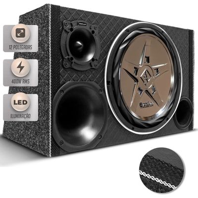 Caixa de Som Brahma 6” 500W RMS Led Neon - Connect Parts