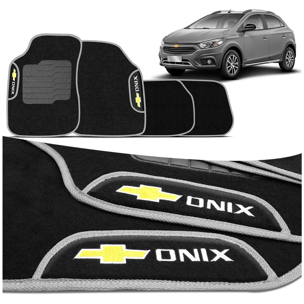 Jogo de Tapete Carpete Onix 2013 a 2020 Preto Com Logo Bordado Concept 3D 4 Peças Jogo Tapete Onix Menor preço em Jogo de Tapete Carpete Onix 2013 a 2020 Preto Com Logo Bordado Concept 3D 4 Peças Jogo Tapete Onix