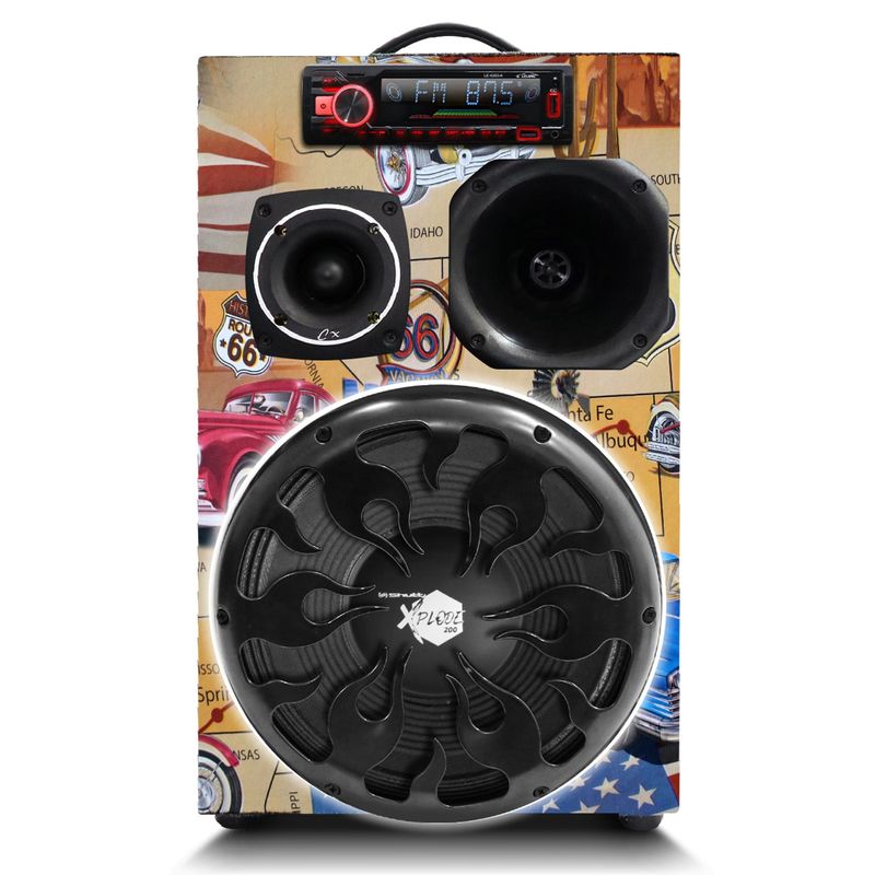 Caixa Várias Estampas 12” 930W RMS Led Neon - Connect Parts