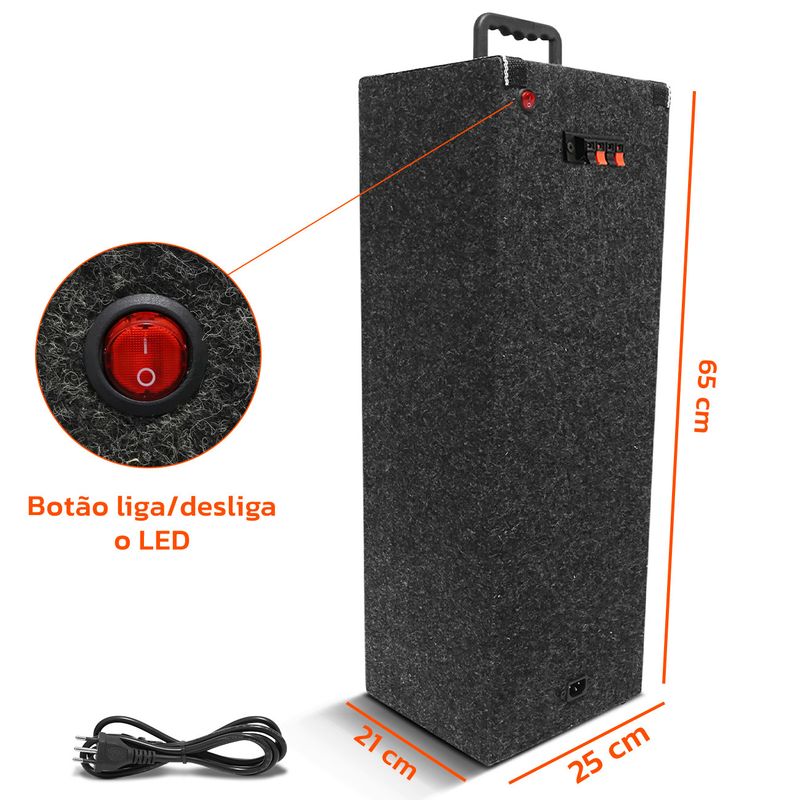 Caixa Bob Residencial Bomber Vertical 6 Ativa 100w Bluetooth