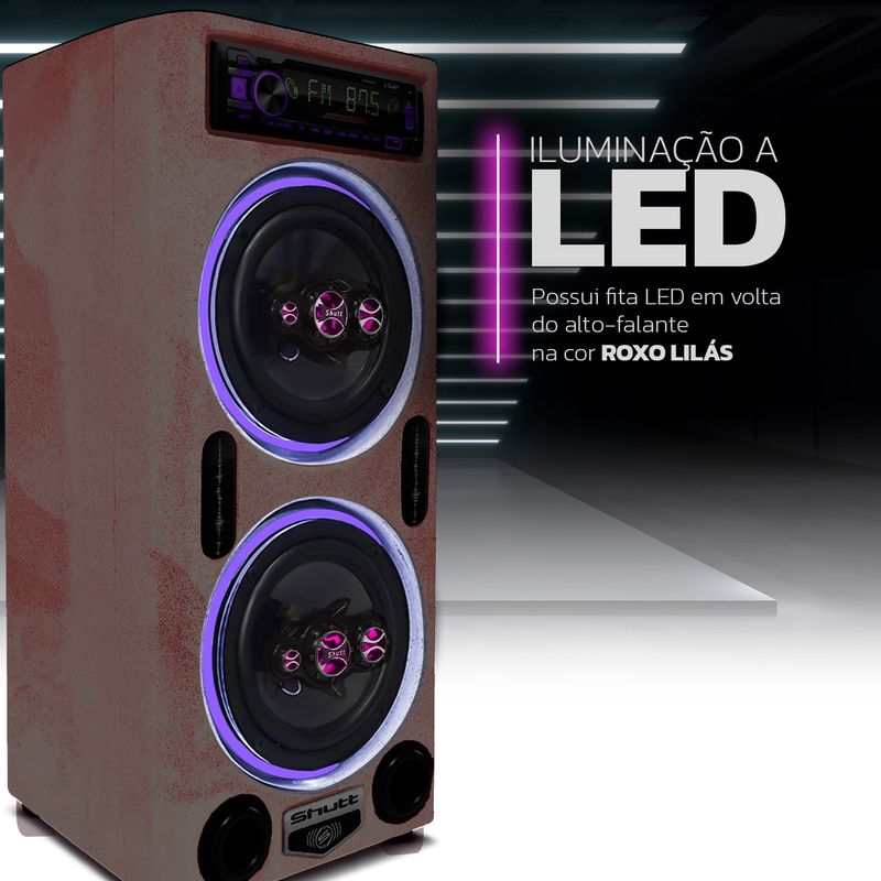 Caixa de Som Bob Amplificadora 6” 560W LED - Connect Parts