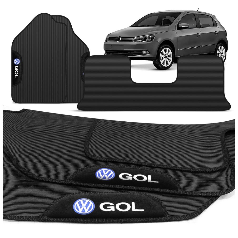 Jogo de Tapete PVC Gol G6 2013 a 2020 Preto Com Logo Bordado Concept 3D 3 Peças Menor preço em Jogo de Tapete PVC Gol G6 2013 a 2020 Preto Com Logo Bordado Concept 3D 3 Peças