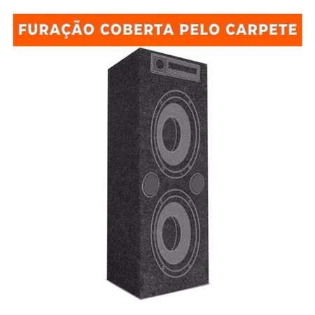 caixa bob corujinha VAZIA comporta 1 sub de 8 polegadas + Par de 6x9 +  player 1 Din