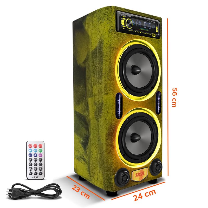 Caixa de Som Brahma 6” 500W RMS Led Neon - Connect Parts