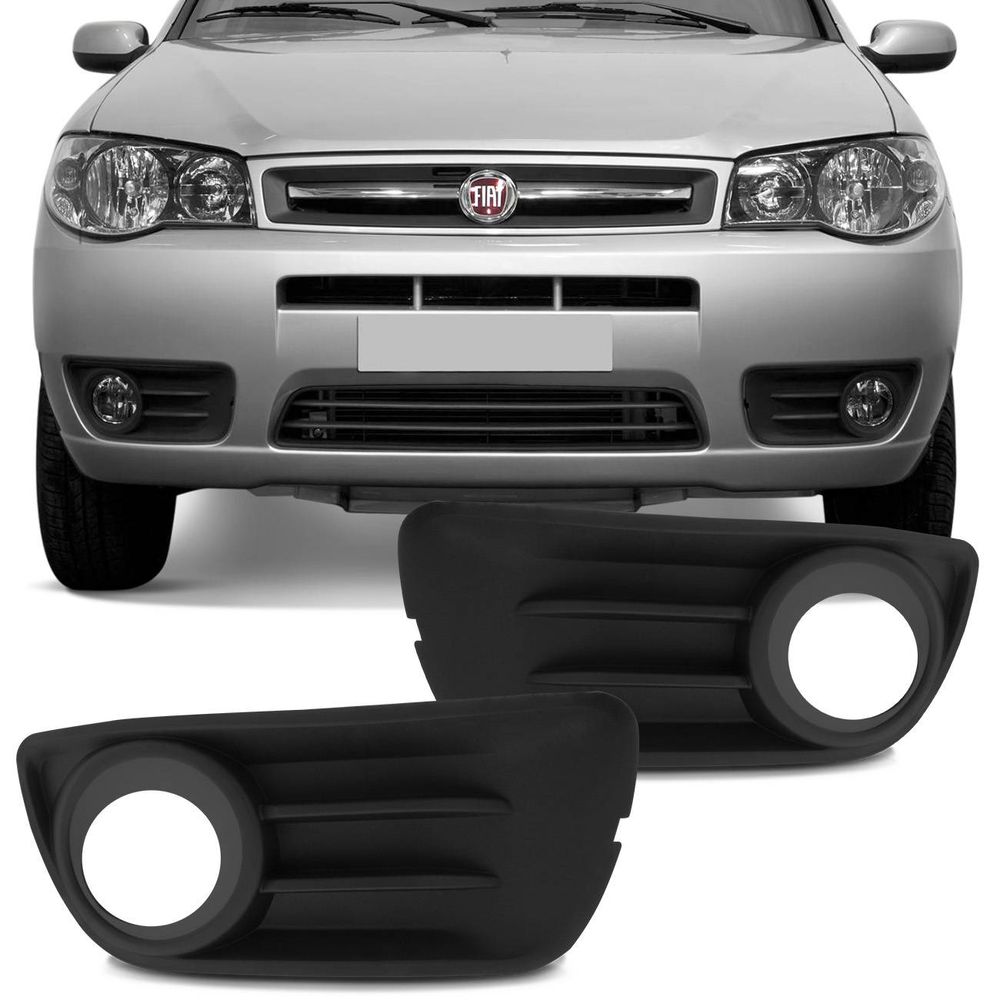 Grade Moldura Milha Fiat Palio Siena Weekend G3 2004 a 2015 Cinza Escuro com Furo Menor preço em Grade Moldura Milha Fiat Palio Siena Weekend G3 2004 a 2015 Cinza Escuro com Furo